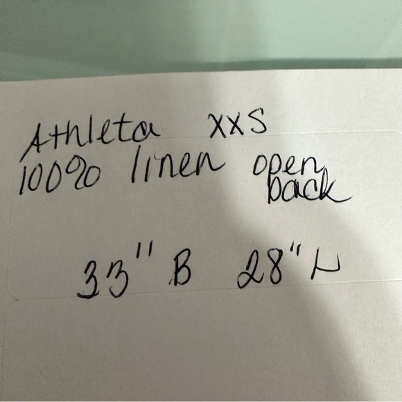 Athleta linen tank open back size xxs - Picture 6 of 7